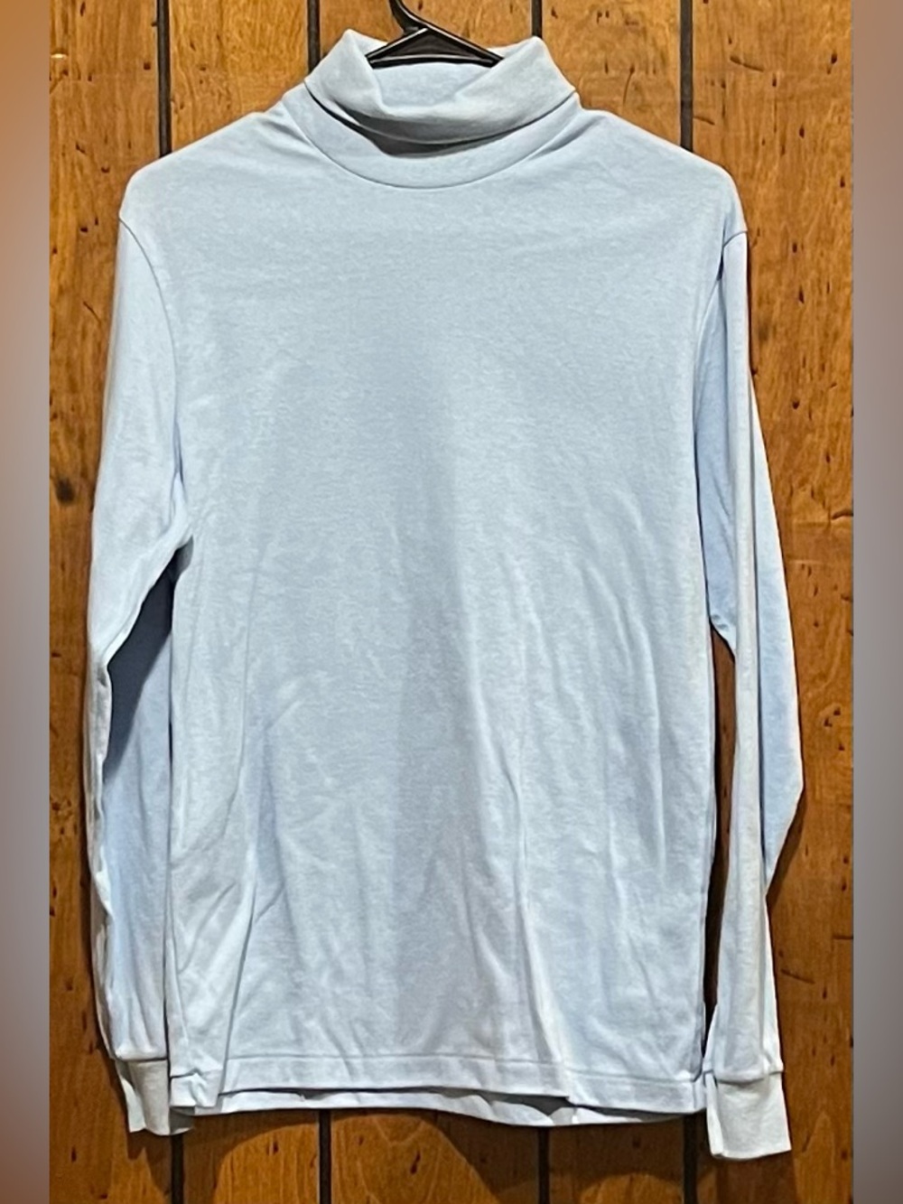 Light Blue Men's Turtleneck Long-Sleeve Shirt size M
